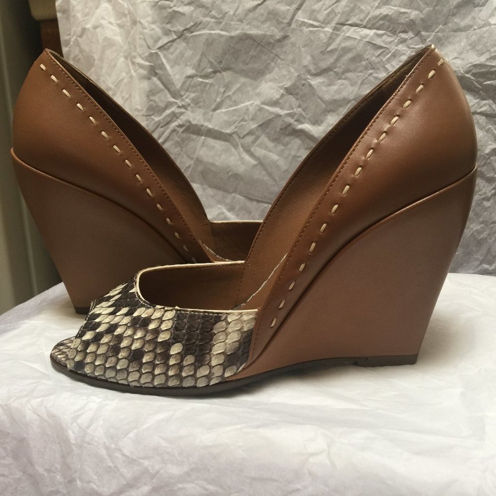 NEW Bally Denisa Peep Toe Wedges, 35